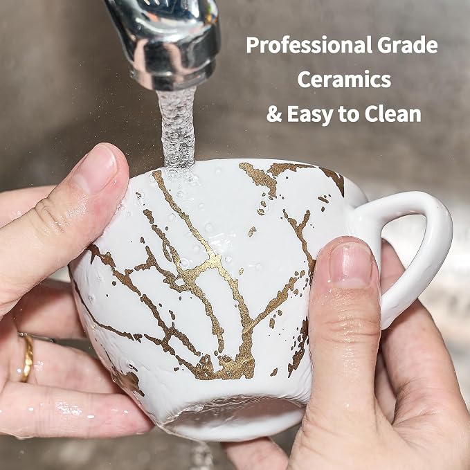 LUKA Ceramic Demitasse Espresso Cups Set - Image 5