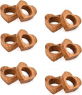 Napkin Rings Acacia Wood Heart Shape Napkin Rings by BHAVATU