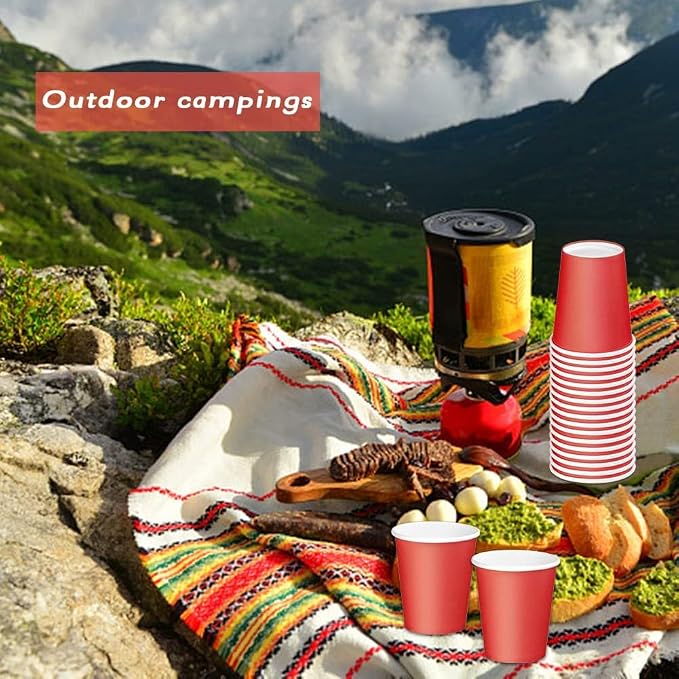 25 Pack 8 oz Disposable Paper Cups, Water Cups - Image 6