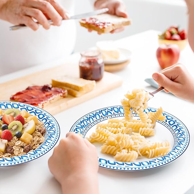 8.5 Inch Paper Plates Bulk 280 Count, Cut Proof Heavy Duty Paper Plates, Soak Proof Dessert Plate, Disposable Dinner Plate for Party, Birthday and Picnic