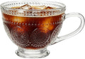 Glass Coffee Mugs with Handles, 13 Oz Tea Cup by XUEXIANSHU