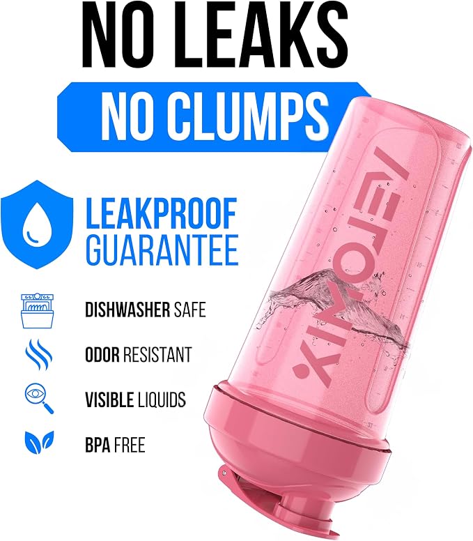 VELOMIX 2 Pack 28oz Protein Shaker Bottle, Leak Proof Shaker Cups - Image 3