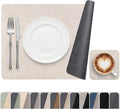 Vinyl Placemats Set of 6, Dual Sided Place Mats by Banchif