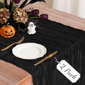 2 Pack Cheesecloth Table Runner, 120 Inch Black Table Runner by Unknown