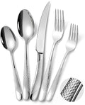 20-Piece Hammered Silverware Set by Lemeya