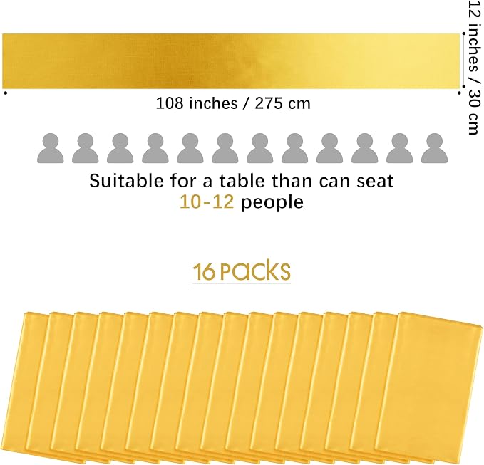 Aneco 4 Pack Satin Table Runner 12 x 108Inch Long Bright Silk and Smooth Fabric - Image 2