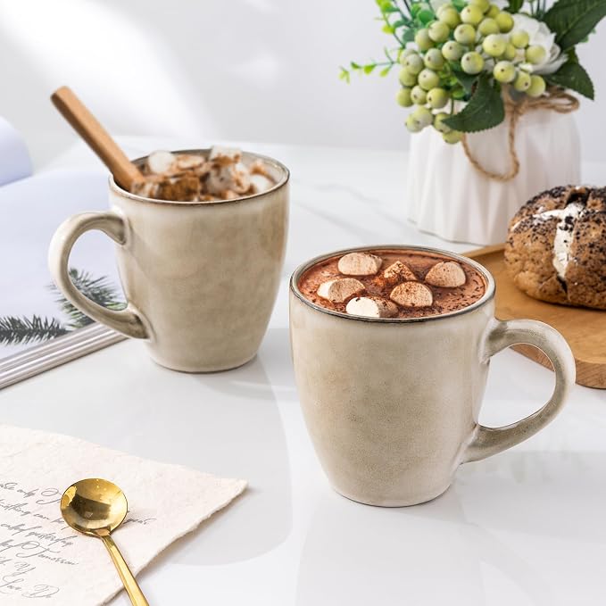 GBhome Ceramic Coffee Mugs Set of 6, 12oz Stoneware Coffee Mugs Set - Image 5