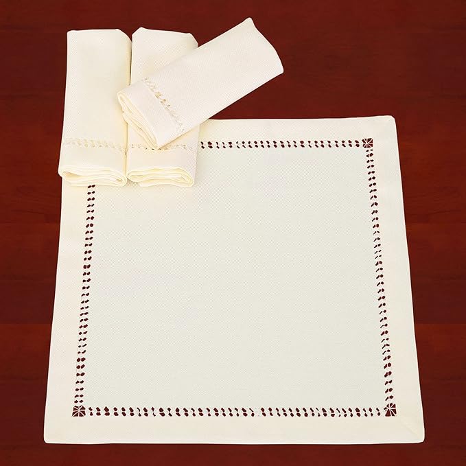 Grelucgo Handcrafted Solid Color Napkins, Double-Hemstitched) - Image 2