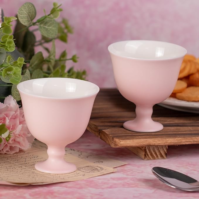 KAMMAK Ceramic Tea Cups Set of 2, 4 oz, Vintage Small Teacups, 723N | Hand - Image 5