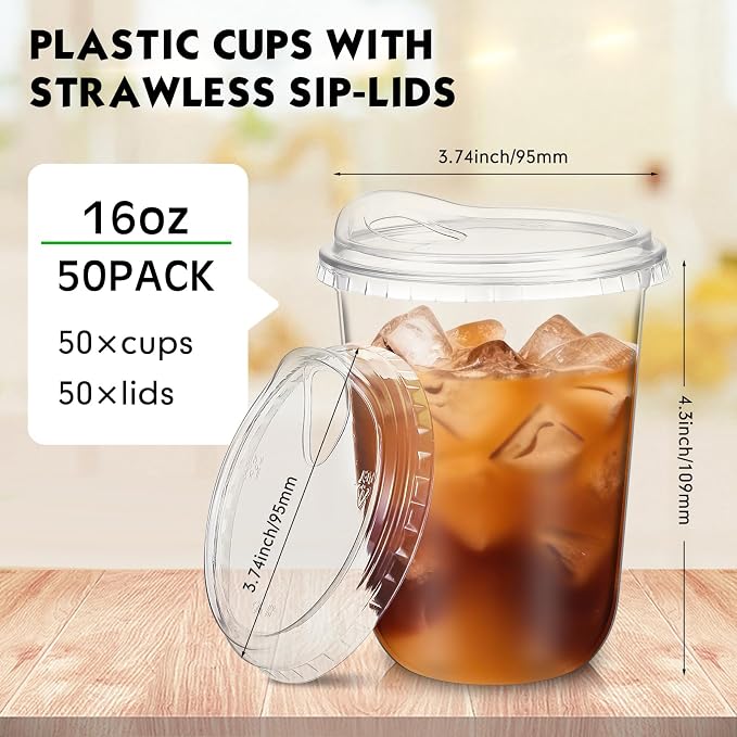 Baderke Clear Plastic Cups - Image 3