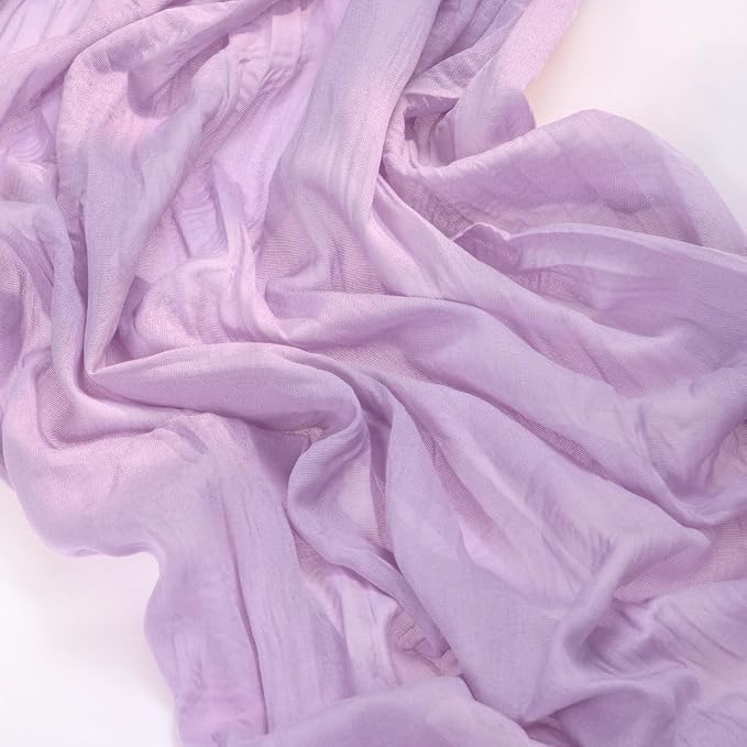 3 Pack Lilac Purple Cheesecloth Table Runner 10ft Boho Table Decor | - Image 5
