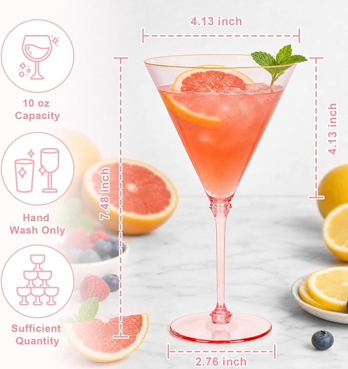 12 Pcs Plastic Martini Glasses - Image 2
