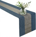 FAVE Vinyl Table Runner Indigo Blue Table Runner Woven by FAVE