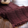 Macrame Table Runner Burgundy Boho Table Runners by AlynsehomCreateaBetterLife