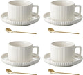 8 Ounce Cappuccino Cups Set of 4, Latte Mugs by AYUCIAPremiumCeramic