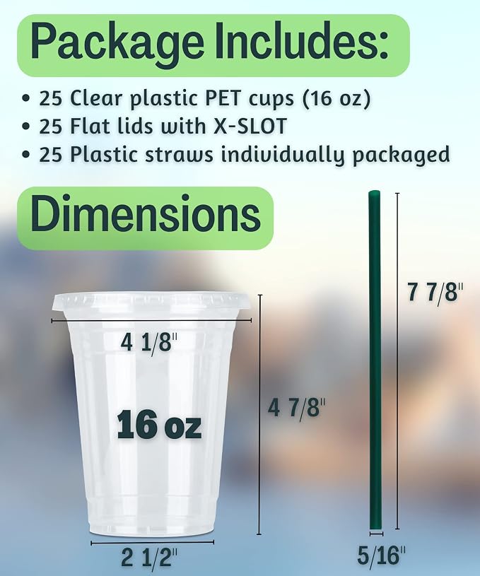 Cappatua 16 oz Clear Plastic Cups - Image 2