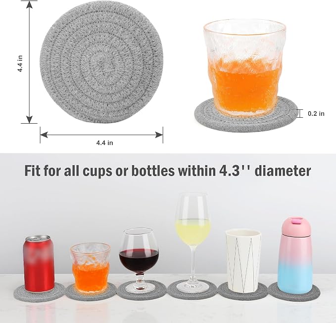 ABenkle 8 Pcs Drink Coasters - Image 2