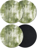 Sage Green Coasters Set of 4, Absorbent Coasters by Unknown