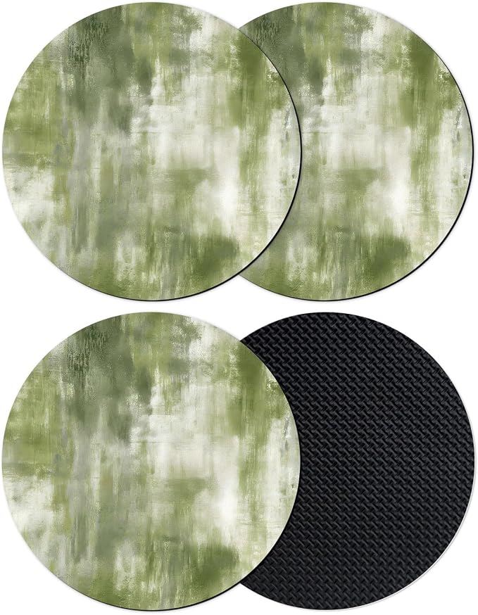 Sage Green Coasters Set of 4, Absorbent Coasters by Unknown