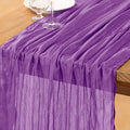 DeZerlor Dark Purple Cheesecloth Table Runner 1 Pack Fall Runner | 120Inch by DeZerlor