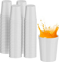 PartyPrints 100 Pack 16 oz White Reusable Blank Plastic Cups, Stadium Cups Bulk by PartyPrints