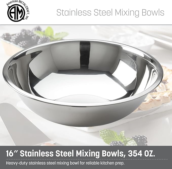 American Metalcraft 16" Stainless Steel Mixing Bowl - Image 2