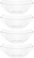 PLASTICPRO Disposable Square Serving Bowls, Party Snack or Salad Bowl, Plastic by PLASTICPRO