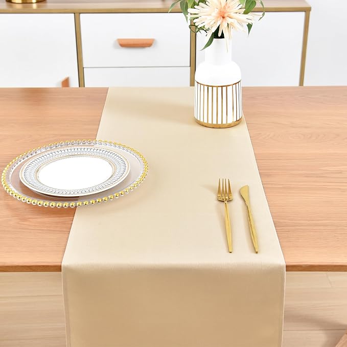 Farmhouse Beige Table Runner Dining Table Runners 48 Inches Long Coffee Table - Image 7