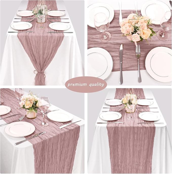 12 Pack 10Ft Cheesecloth Table Runner 35x120 Inch Boho Gauze Rustic Cheese - Image 5