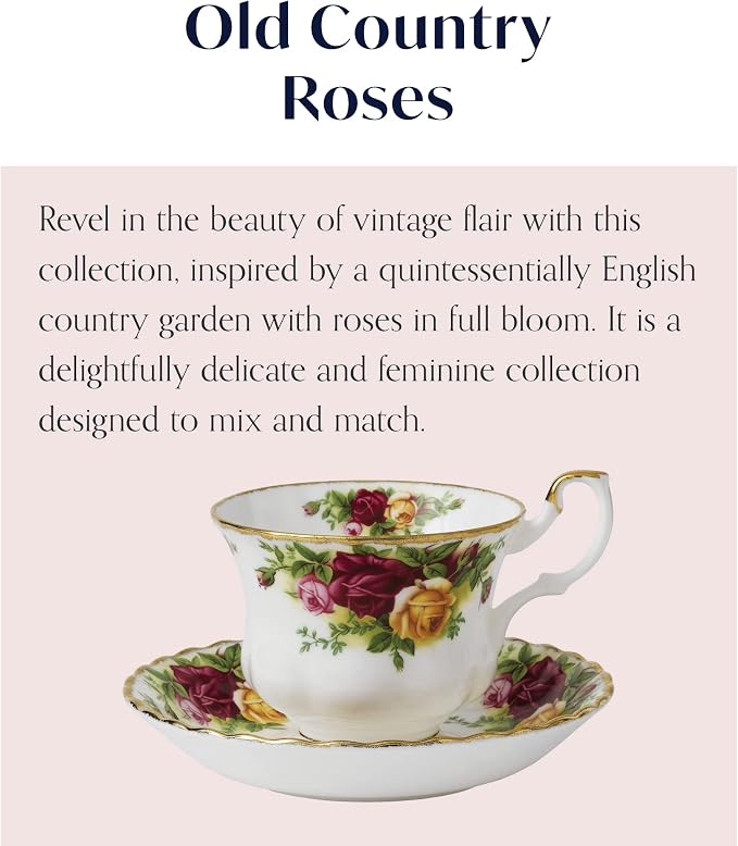 Royal Albert Old Country Roses Teacup & Saucer Set - Image 5