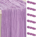 6 Pack Lilac Cheesecloth Table Runner 35x120 Inch 10Ft Rustic Gauze Cheese by SuBleer