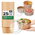 TOPtoper 50 Pack 25 Oz Large Paper Bowls by TOPtoper
