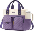 LOVEVOOK Insulated Lunch Bag for Women, Elegant Quilted Stitching Lunch Tote by LOVEVOOK