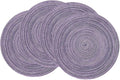 SHACOS Round Placemats Set of 4 Round Table Placemats Braided Cotton Place Mats by SHACOS