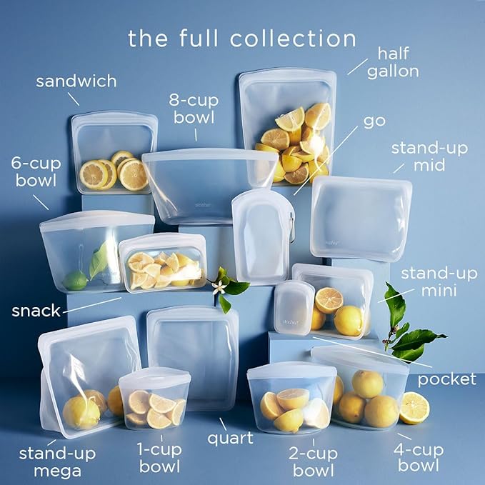 Stasher Premium Reusable Silicone Food Storage Bowl, Deep Ocean, 2-Cup | - Image 6