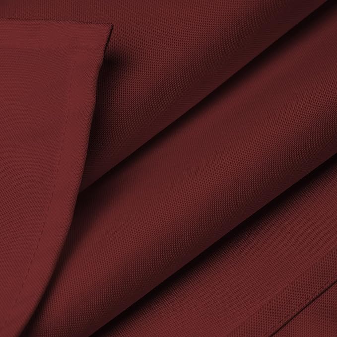 Lann's Linens 70 x 120 Inch Rectangular Tablecloth, Washable Polyester Fabric Table Cloth for Dining Tables, Parties, Restaurants, Weddings - Burgundy