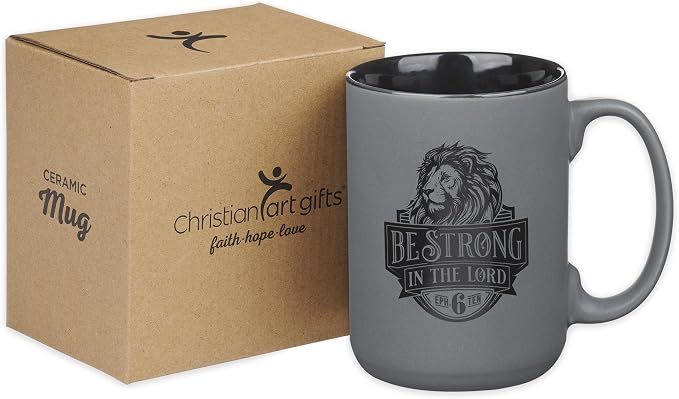 Christian Art Gifts Inspirational Be Strong Bible Verse Coffee Mug, Christian - Image 7