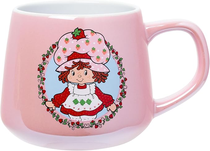 Silver Buffalo Strawberry Shortcake Frame, Reactive Glaze Pottery Mug, 18oz | by SilverBuffalo
