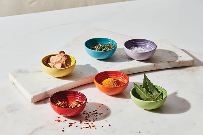 Le Creuset Set Of 6 Vancouver Pinch Bowls 2 Oz White