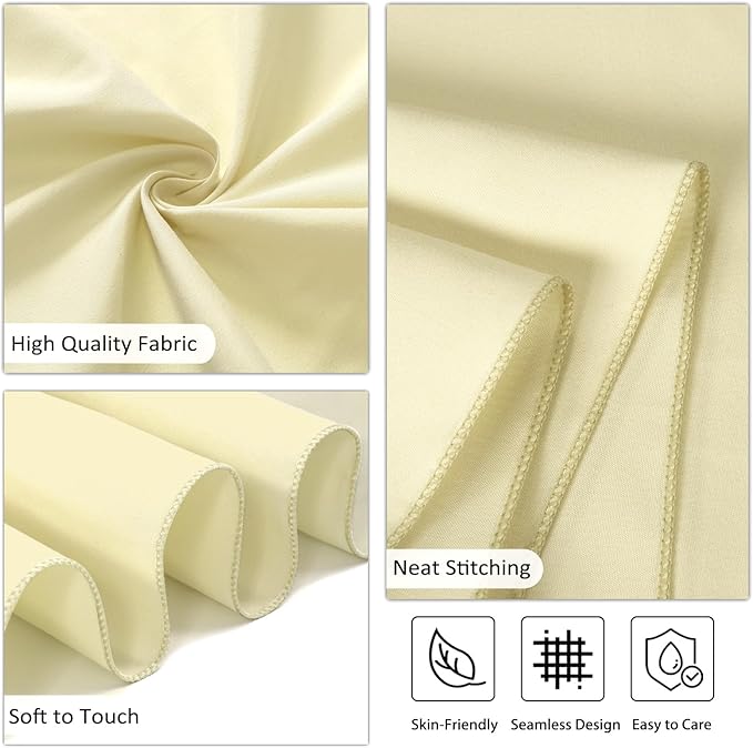 8 Pack Beige Round Tablecloth 120 Inch Beige Table Cloth Stain and Wrinkle Resistant Round Beige Tablecloths Reusable and Washable Polyester Fabric Table Covers for Buffet Wedding Party and Banquet