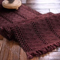 Macrame Table Runner Burgundy Boho Table Runners by AlynsehomCreateaBetterLife