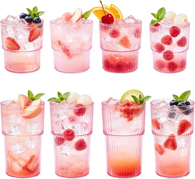 48 Pack Plastic Wine Glasses, 16 Oz Highball Glasses & 12 Oz Cocktail Glasses by Unknown
