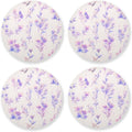 Watercolor Floral Botanical Boho Watercolor 4 Pcs Round Coasters by KLL