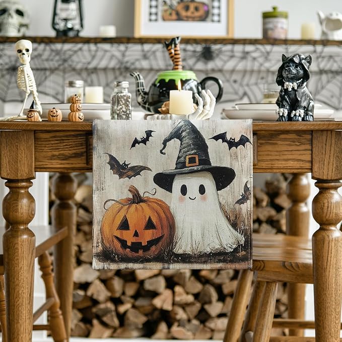 Artoid Mode 210 GSM Halloween Table Runner 13x60 Inch Home Party Decor | - Image 2