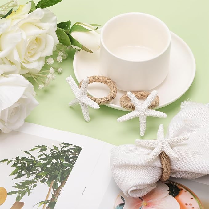 6pcs Starfish Napkin Rings - Image 4