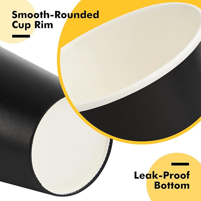 RACETOP Coffee Cups with Lids 16 oz, 100 Pack Disposable To Go Cups, To-go - Image 5
