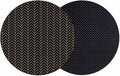 Simple Line Black Coasters Set of 2, Non-Slip Cup Coaster Mat by PIEPLE