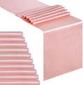 Rose Gold Table Runners 16 Pack 12x108 inch Silk Satin Smooth Fabric | Satin by B-COOL