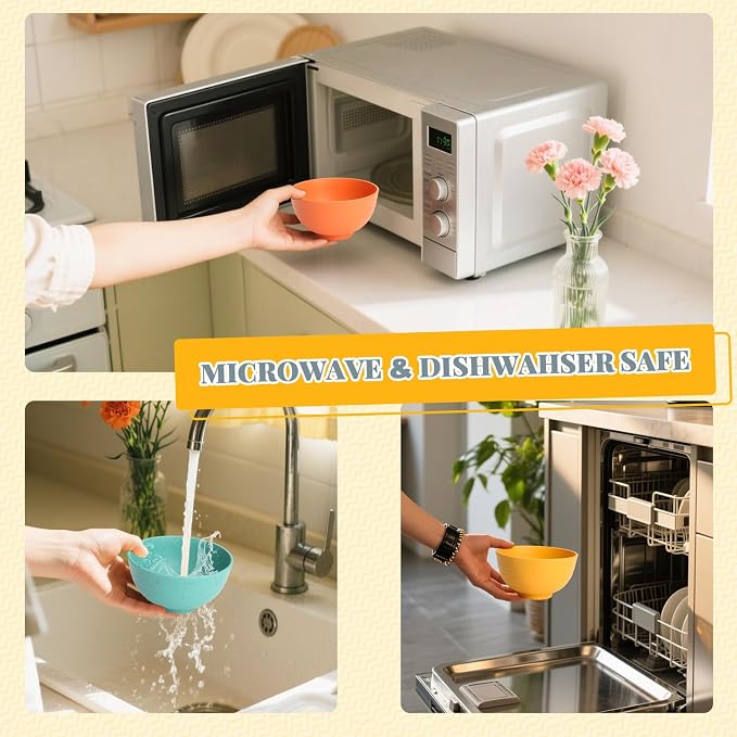 Unbreakable Wheat Straw Small Bowls 10 OZ Mini Dessert Bowls Lightweight - Image 5