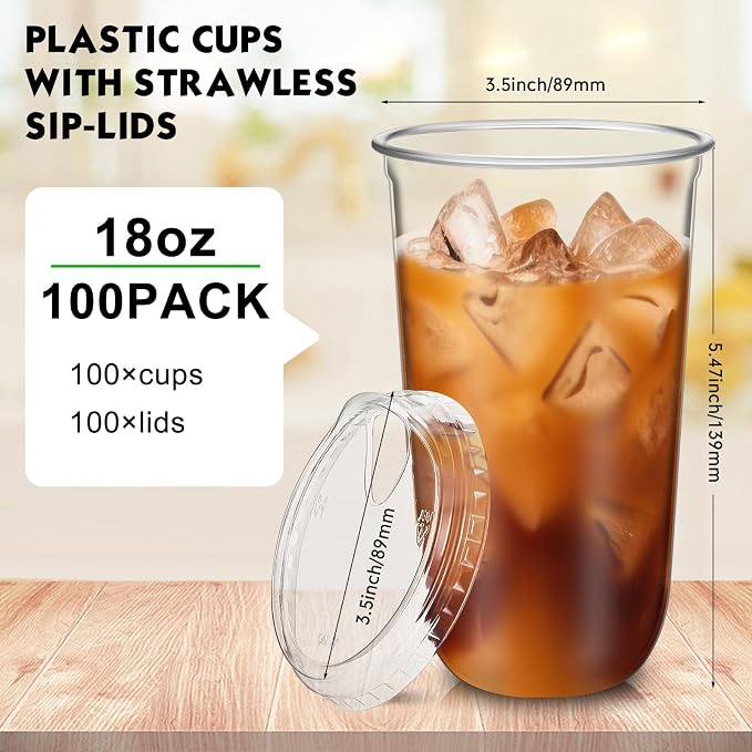Baderke Clear Plastic Cups - Image 3